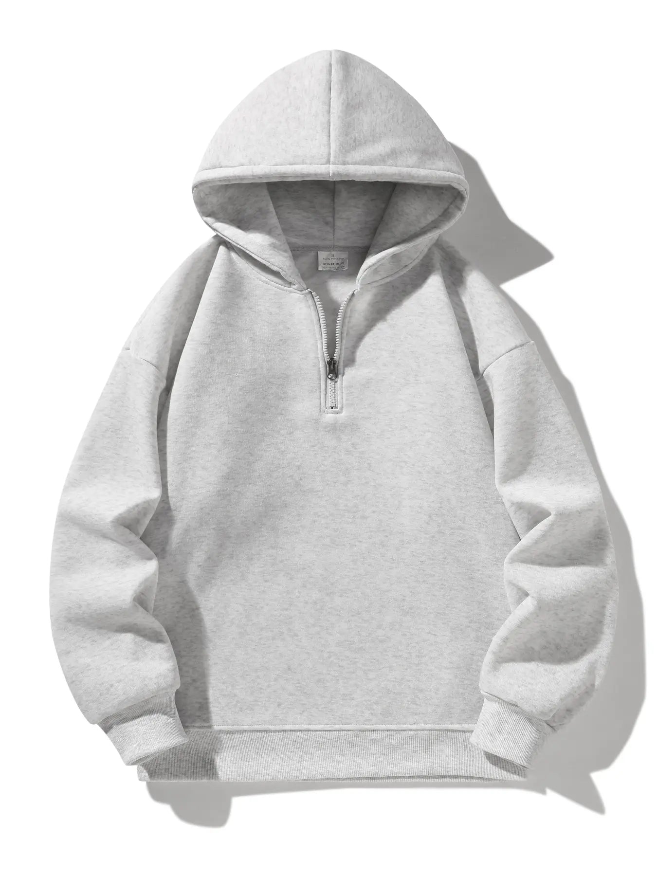 Men's Essential Half Zip Hoodie with Drop Shoulder Design, Regular Fit Long Sleeve Sweatshirt for Fall and Winter Casual Wear