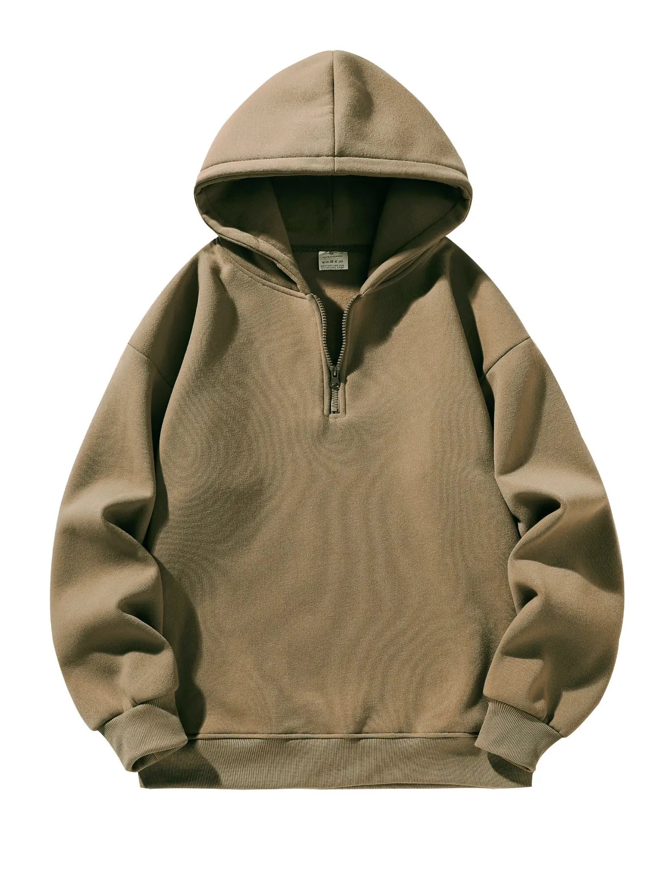 Men's Essential Half Zip Hoodie with Drop Shoulder Design, Regular Fit Long Sleeve Sweatshirt for Fall and Winter Casual Wear